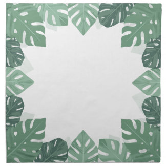 Monstera Leaf Fabric Cloth Napkin