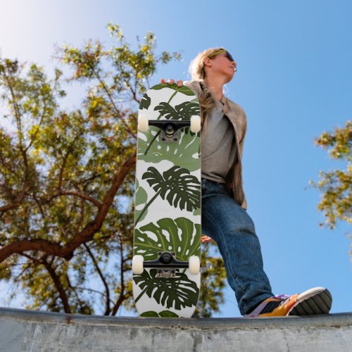 Monstera Leaf Half Pipe  Skateboard