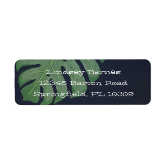 Monstera leaf label
