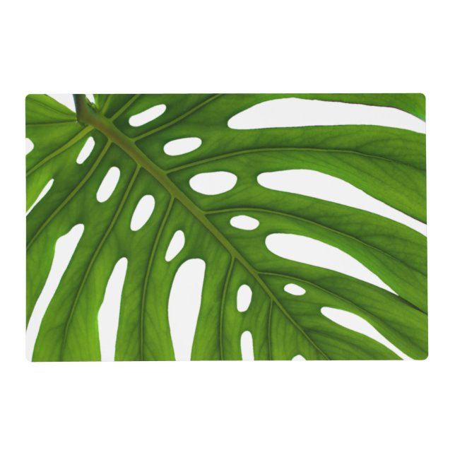 Monstera Leaf Laminated Placemat (Front)