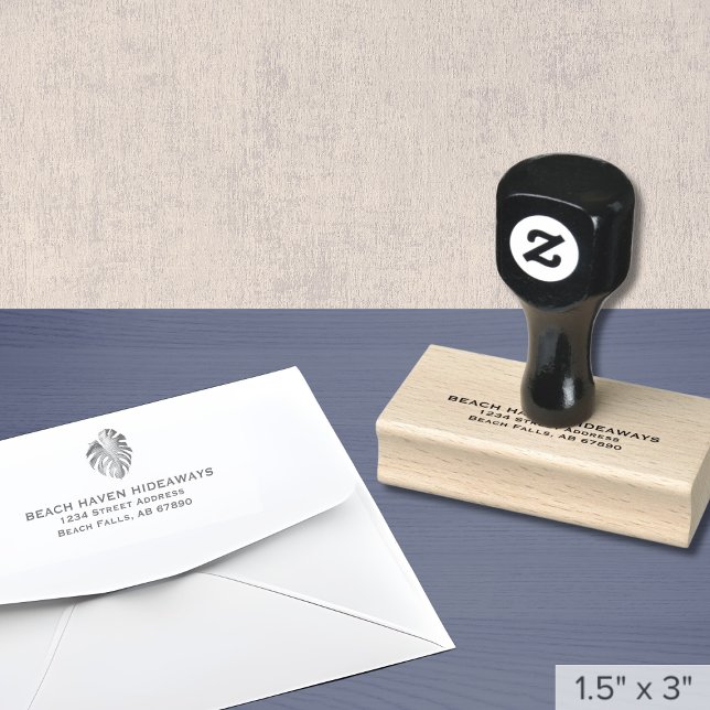 Monstera Leaf Return Address Stamp (Creator Uploaded)