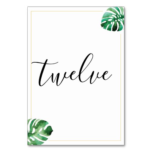 Monstera Leaf Table Numbers