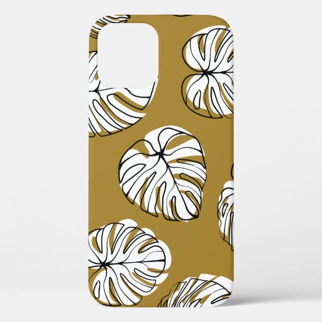 Monstera Leaf, Textile Seamless Pattern. Case-Mate iPhone Case (Back)