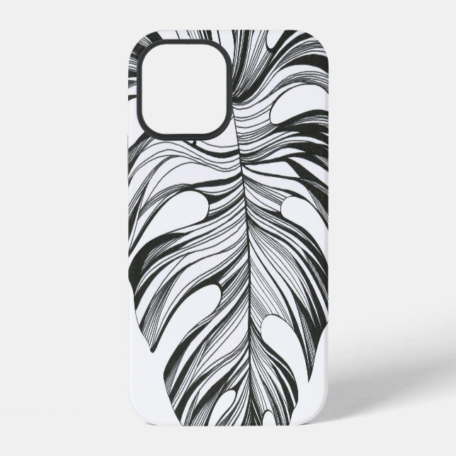 Monstera Leaf: Tropical Natural Element. Iphone Case (Back)