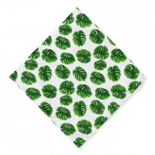 Monstera Leaf Tropical Pattern Bandana