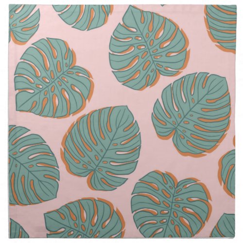 Monstera Leaf Tropical Vintage Pattern Cloth Napkin