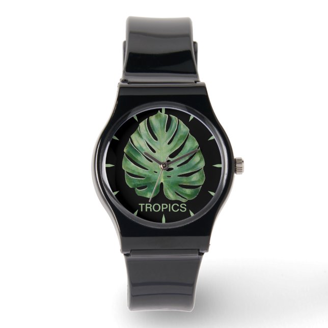 Monstera Leaf Tropics Watch (Front)