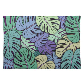 Monstera Leaves #6 Cloth Placemat