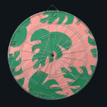 Monstera Leaves Abstract Streaks Pattern Dart Board<br><div class="desc">Designed by Dream Big Digital Design</div>