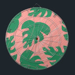 Monstera Leaves Abstract Streaks Pattern Dart Board<br><div class="desc">Designed by Dream Big Digital Design</div>