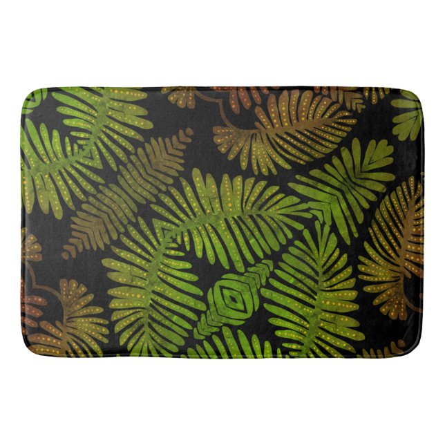 Monstera leaves bath mat (Front)