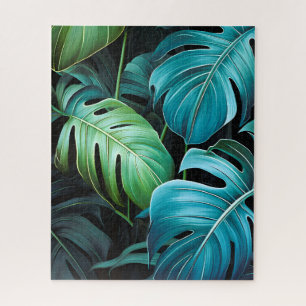 Monstera Leaves Botanical Tropical Jungle Foliage Jigsaw Puzzle