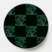Monstera Leaves - Checkered Pattern