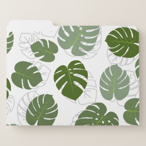 Monstera Leaves File Folder