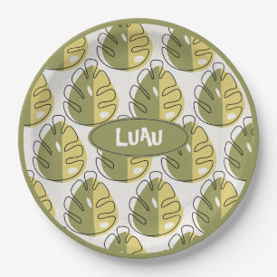 Monstera Leaves – Green Paper Plates