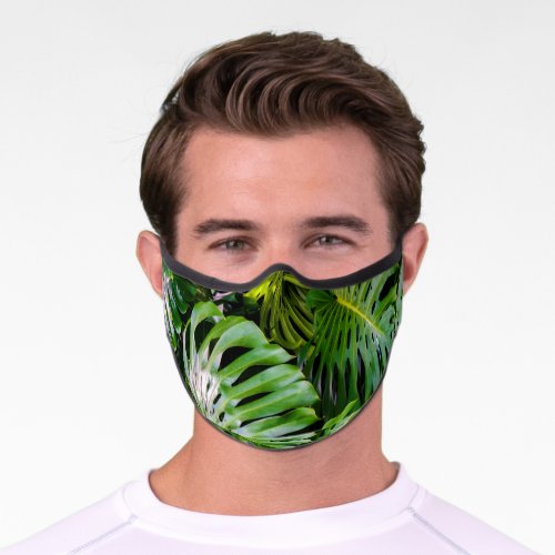 Monstera Leaves Limahuli Gardens Kauai Hawaii Premium Face Mask