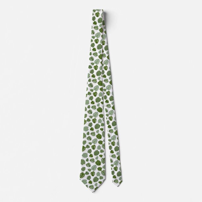 Monstera Leaves Neck Tie (Front)