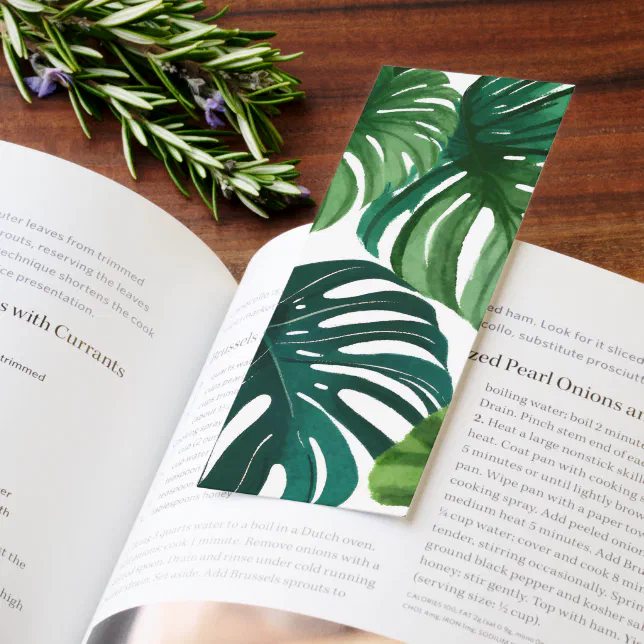 Monstera Leaves | Simple Modern Watercolor Bookmarks