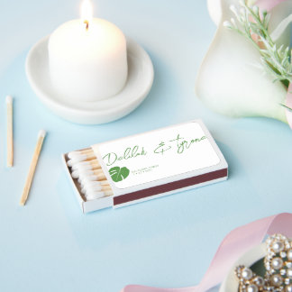 Monstera Mini • Chic Tropical Wedding Matchboxes