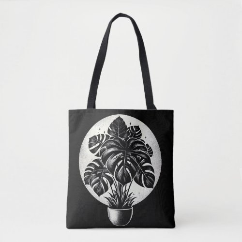 Monstera Noir Tote Bag