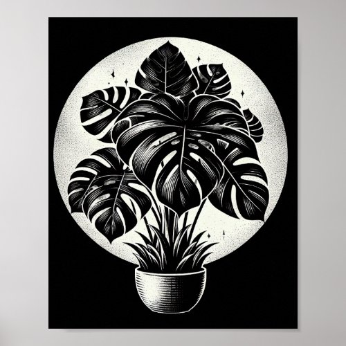 Monstera Noir Value Poster Paper