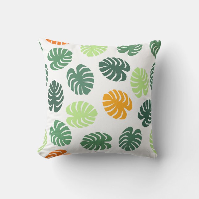 Monstera Outdoor Pillow (Front)