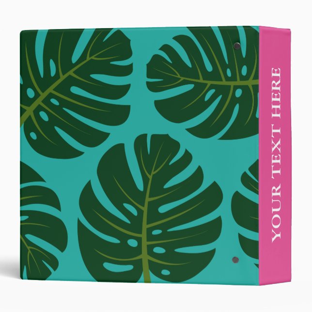 Monstera palm tree leaf kitchen recipe binder book | Zazzle