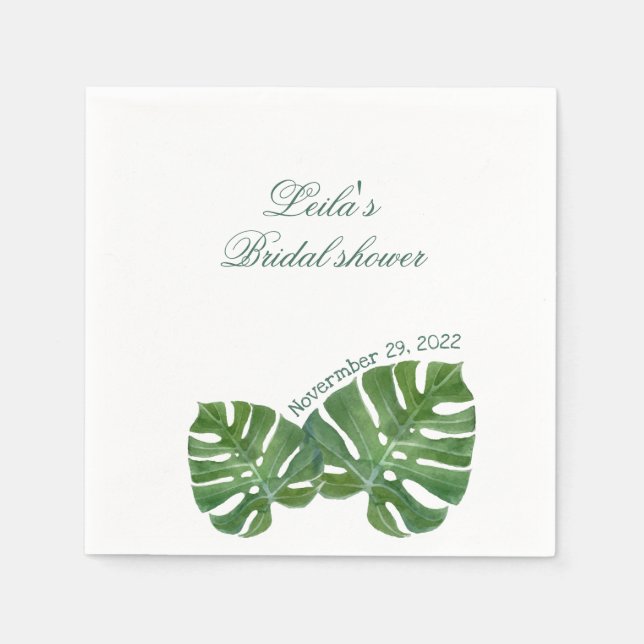 Monstera party  napkins (Front)