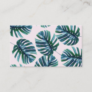 Monstera Pattern Business Cards