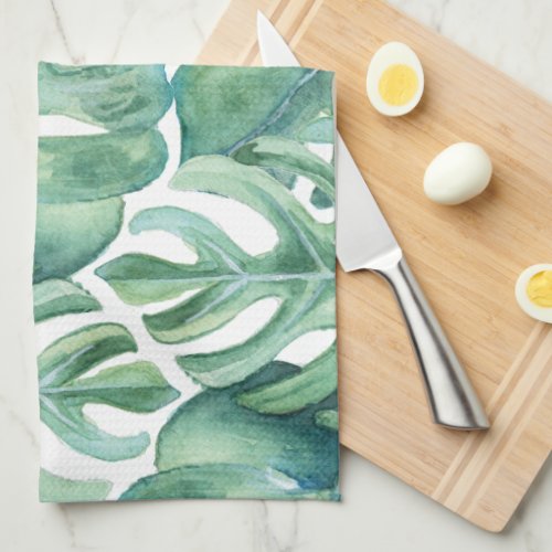 Monstera Pattern Kitchen Towel