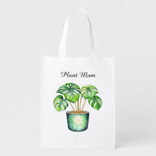 Monstera plant Plant Mom Grocery Bag