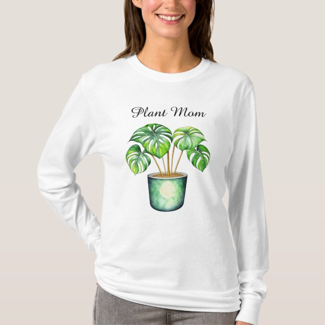 Monstera plant | Plant Mom  T-Shirt (Front)