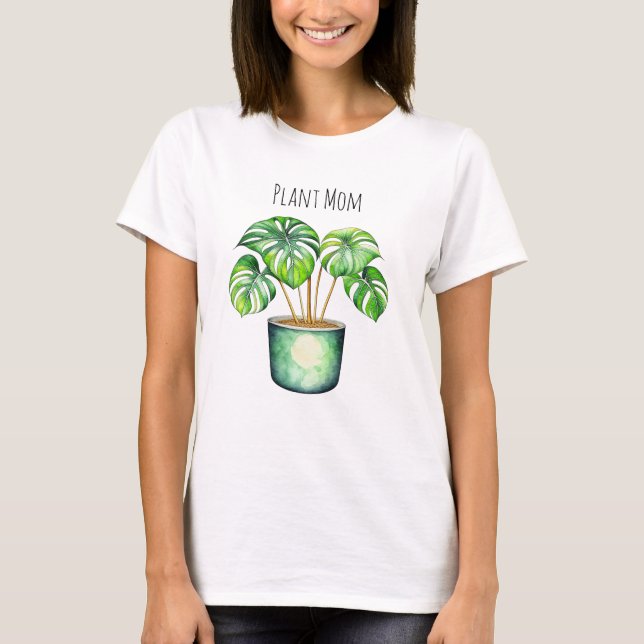 Monstera plant | Plant Mom  T-Shirt (Front)