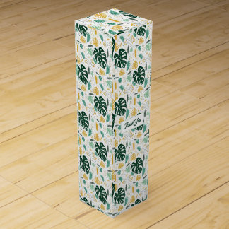Monstera Plant Thank You Wine Box