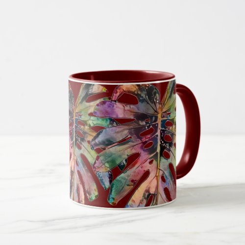 Monstera Rainbow Mug