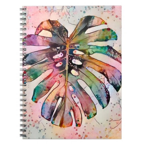 Monstera Rainbow Notebook