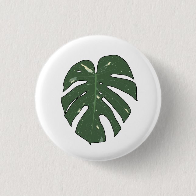 Monstera Thai Constellation Button (Front)