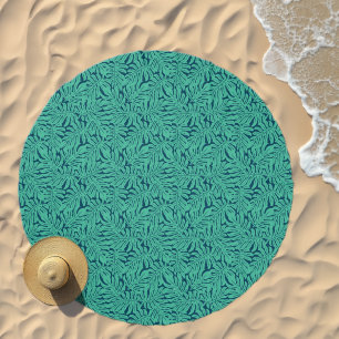 Monstera Tropical Leaf Pattern Beach Towel