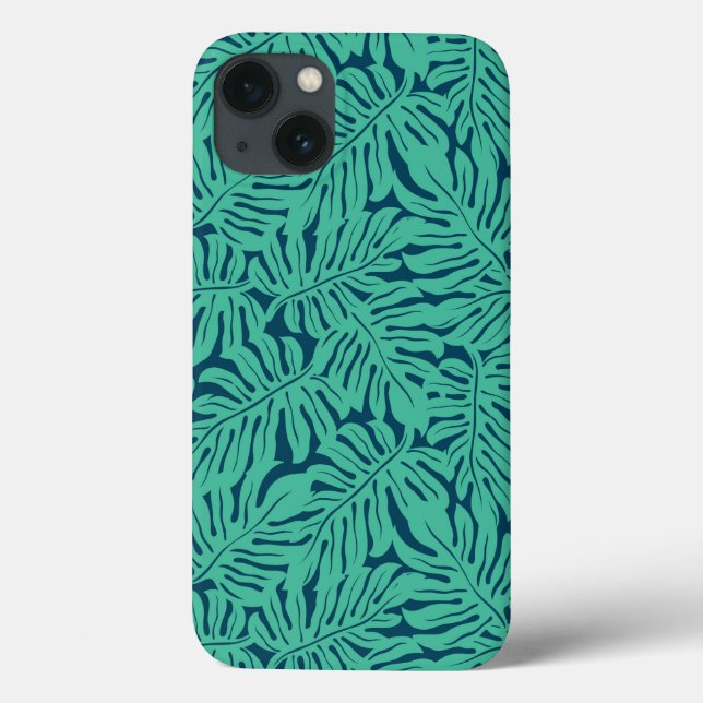Monstera Tropical Leaf Pattern Case-Mate iPhone Case (Back)
