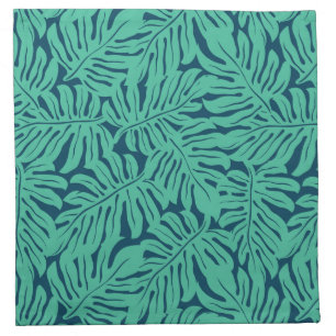 Monstera Tropical Leaf Pattern Cloth Napkin