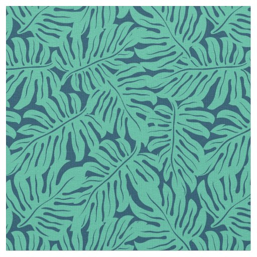 Monstera Tropical Leaf Pattern Fabric