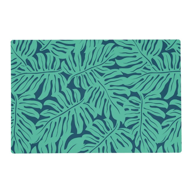 Monstera Tropical Leaf Pattern Placemat (Front)