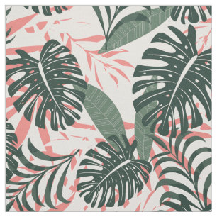 Monstera Tropical Leaves Rainforest Pattern Fabric