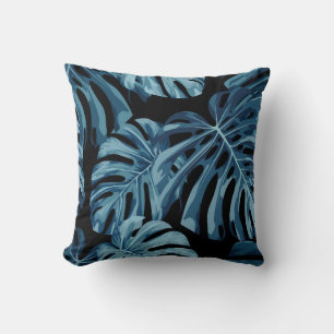 Monstera tropical plant / houseplant design featur throw pillow