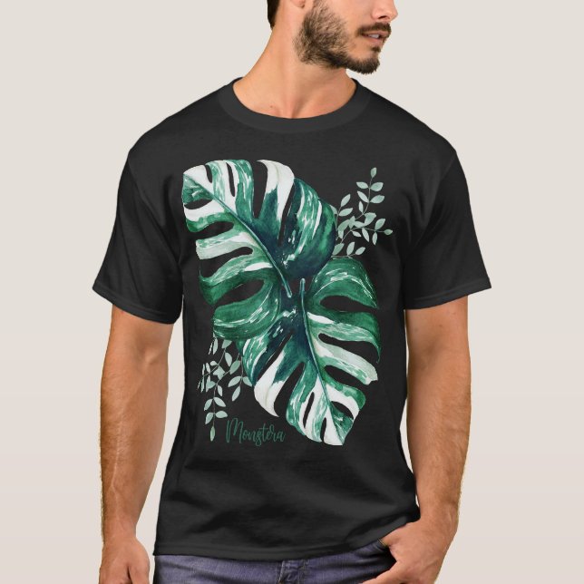 Monstera, Variegated Monstera, Monstera Deliciosa, T-Shirt (Front)