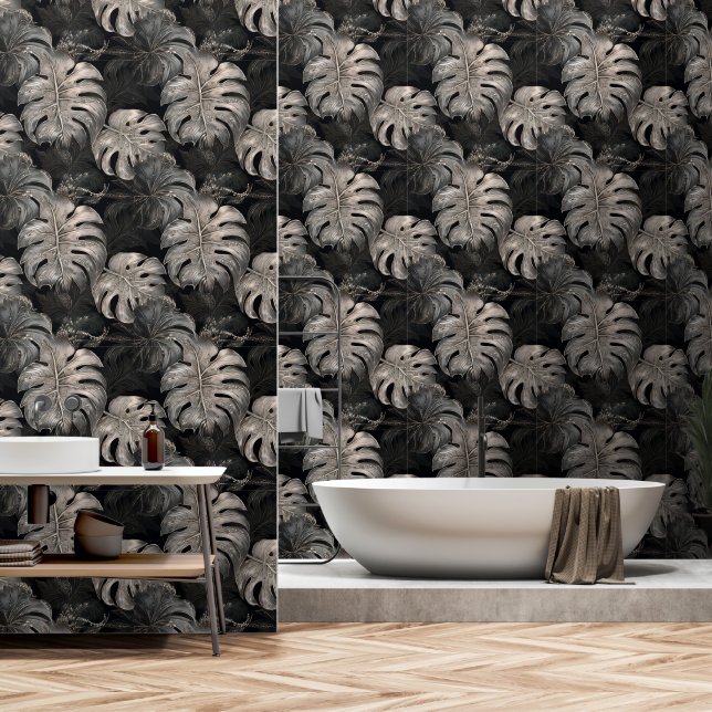 Monstera Wallpaper Wallpaper (Bathroom)