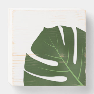 Monstera Wooden Box Sign