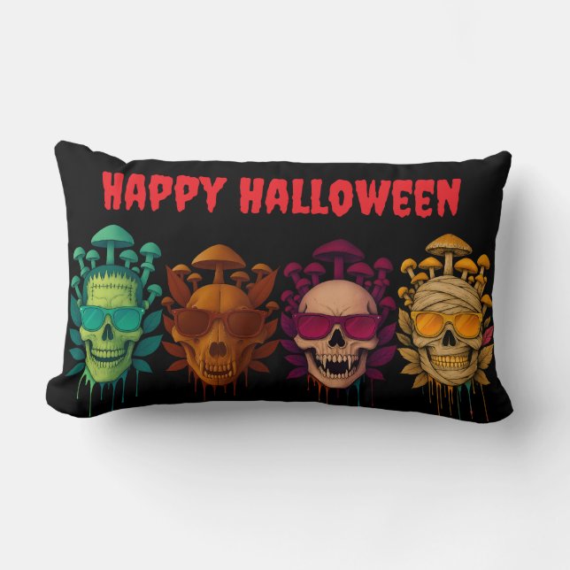 Monstercore-Graveyard Double sided Lumbar Pillow (Front)