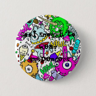 monsters-1, Cool Enough to wear suspenders Pinback Button