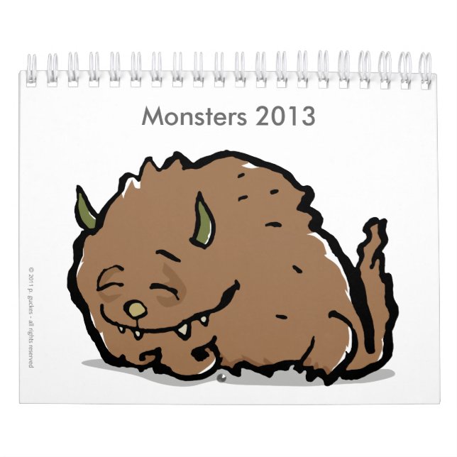 monsters 2013 (customizable) calendar (Cover)